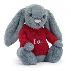 Swetry Jellycat Bashful Dusky Króliczek,31cm x 12cm x 9cm Niebieskie | Polska FWVK-90175