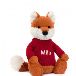 Swetry Jellycat Bashful Fox Cub,31cm x 12cm x 9cm Pomarańczowe | Polska FBZT-51207