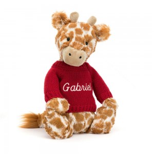 Swetry Jellycat Bashful Giraffe,31cm x 12cm x 9cm Pomarańczowe | Polska UDHT-20438