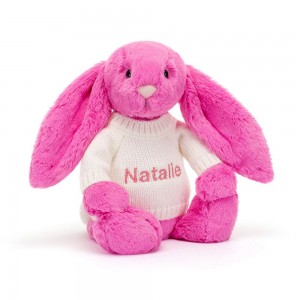 Swetry Jellycat Bashful Hot Króliczek with Cream,31cm x 12cm x 9cm Różowe | Polska TUIE-03416
