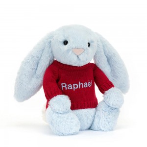Swetry Jellycat Bashful Króliczek,31cm x 12cm x 9cm Niebieskie | Polska SWOA-35607