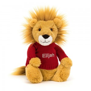 Swetry Jellycat Bashful Lion,31cm x 12cm x 9cm Żółte | Polska CTFX-10835