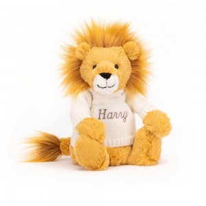 Swetry Jellycat Bashful Lion with Cream,31cm x 12cm x 9cm Żółte | Polska GSPT-04287