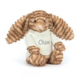 Swetry Jellycat Bashful Luxe Króliczek Juniper with Cream,31cm x 12cm x 9cm Brązowe | Polska MHGR-80427