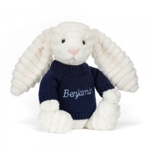 Swetry Jellycat Bashful Luxe Króliczek Nimbus,31cm x 12cm x 9cm Białe | Polska OFHD-36189