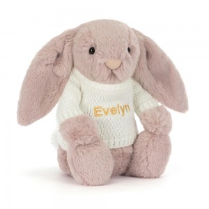 Swetry Jellycat Bashful Luxe Króliczek with Cream,31cm x 12cm x 9cm Różowe | Polska KWEO-37548