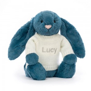 Swetry Jellycat Bashful Mineral Króliczek with Cream,31cm x 12cm x 9cm Niebieskie | Polska MPCF-65930