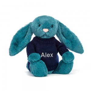 Swetry Jellycat Bashful Mineral Króliczek,31cm x 12cm x 9cm Niebieskie | Polska IAVX-65904