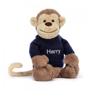 Swetry Jellycat Bashful Monkey,31cm x 12cm x 9cm Brązowe | Polska WKQV-62780