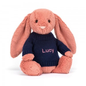 Swetry Jellycat Bashful Sorrel Króliczek,31cm x 12cm x 9cm Pomarańczowe | Polska FMLP-02753