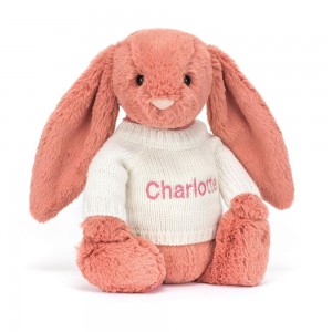 Swetry Jellycat Bashful Sorrel Króliczek with Cream,31cm x 12cm x 9cm Pomarańczowe | Polska RYTG-87412