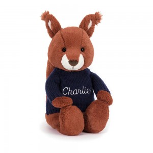 Swetry Jellycat Bashful Squirrel,31cm x 12cm x 9cm Czerwone | Polska LRHT-39716