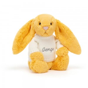 Swetry Jellycat Bashful Sunshine Króliczek with Cream,31cm x 12cm x 9cm Żółte | Polska QPRX-54178