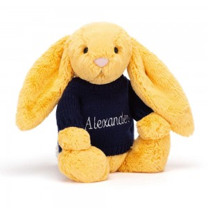 Swetry Jellycat Bashful Sunshine Króliczek,31cm x 12cm x 9cm Żółte | Polska JPIR-57836