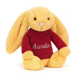 Swetry Jellycat Bashful Sunshine Króliczek,31cm x 12cm x 9cm Żółte | Polska ISRN-79416
