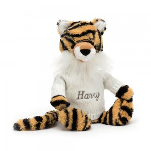 Swetry Jellycat Bashful Tiger with Cream,31cm x 12cm x 9cm Żółte | Polska ABGD-56302