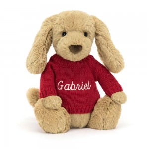 Swetry Jellycat Bashful Toffee Puppy,31cm x 12cm x 9cm Brązowe | Polska KOEA-09724
