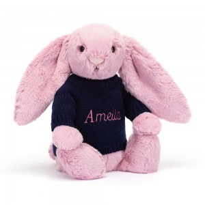 Swetry Jellycat Bashful Tulip Króliczek,31cm x 12cm x 9cm Różowe | Polska HGFC-26150