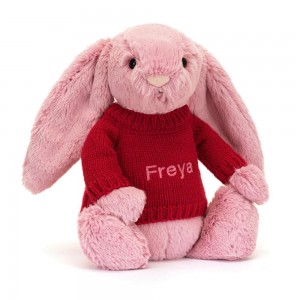 Swetry Jellycat Bashful Tulip Króliczek,31cm x 12cm x 9cm Różowe | Polska VBUD-72190
