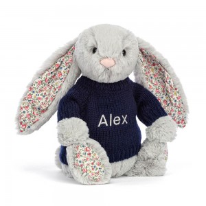 Swetry Jellycat Blossom Króliczek,31cm x 12cm x 9cm Szare | Polska AZOJ-97152