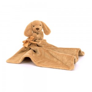 Szmatka Przytulanka Jellycat Bashful Toffee Puppy,15cm x 34cm x 34cm Brązowe | Polska ATCP-46981