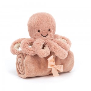 Szmatka Przytulanka Jellycat Odell Octopus,28cm x 18cm x 7cm Pomarańczowe | Polska EJAB-05368