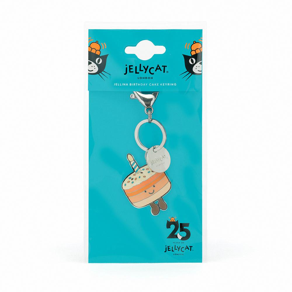 Brelok Jellycat Amuseables Jellina Birthday Cake Keyring,11cm x 3.3cm x 0.3cm Pomarańczowe | Polska  AITM-35126