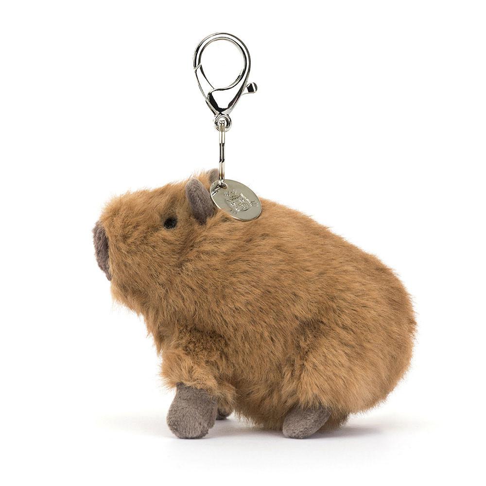 Brelok Jellycat Clyde Capybara,14cm x 6cm x 10cm Brązowe | Polska  OSBZ-82576