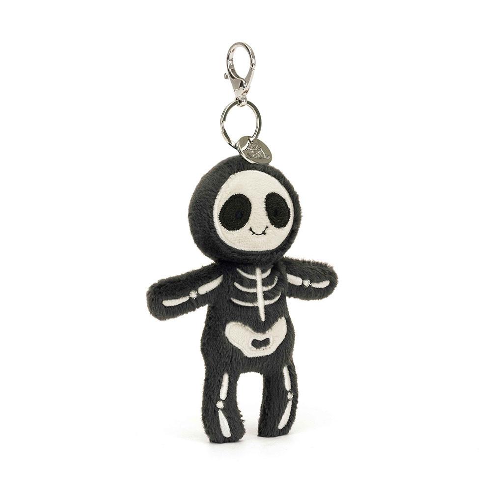 Brelok Jellycat Skeleton Bob,20cm x 11cm x 2cm Czarne | Polska  OXQJ-04259
