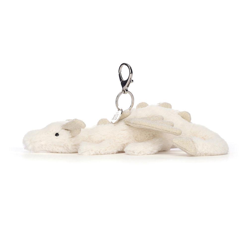 Brelok Jellycat Snow Dragon,12cm x 8cm x 22cm Białe | Polska  YMIF-28917