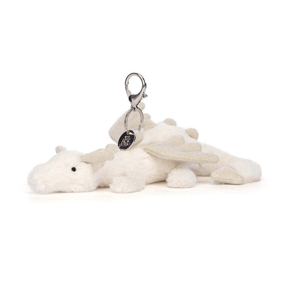 Brelok Jellycat Snow Dragon,12cm x 8cm x 22cm Białe | Polska  YMIF-28917