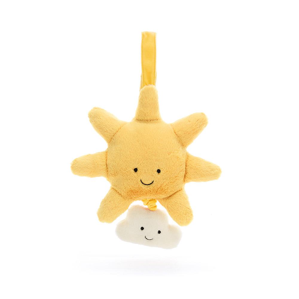 Dziecko Jellycat Amuseables Sun Musical Pull,20cm x 20cm x 5cm Żółte | Polska  XOCE-34675
