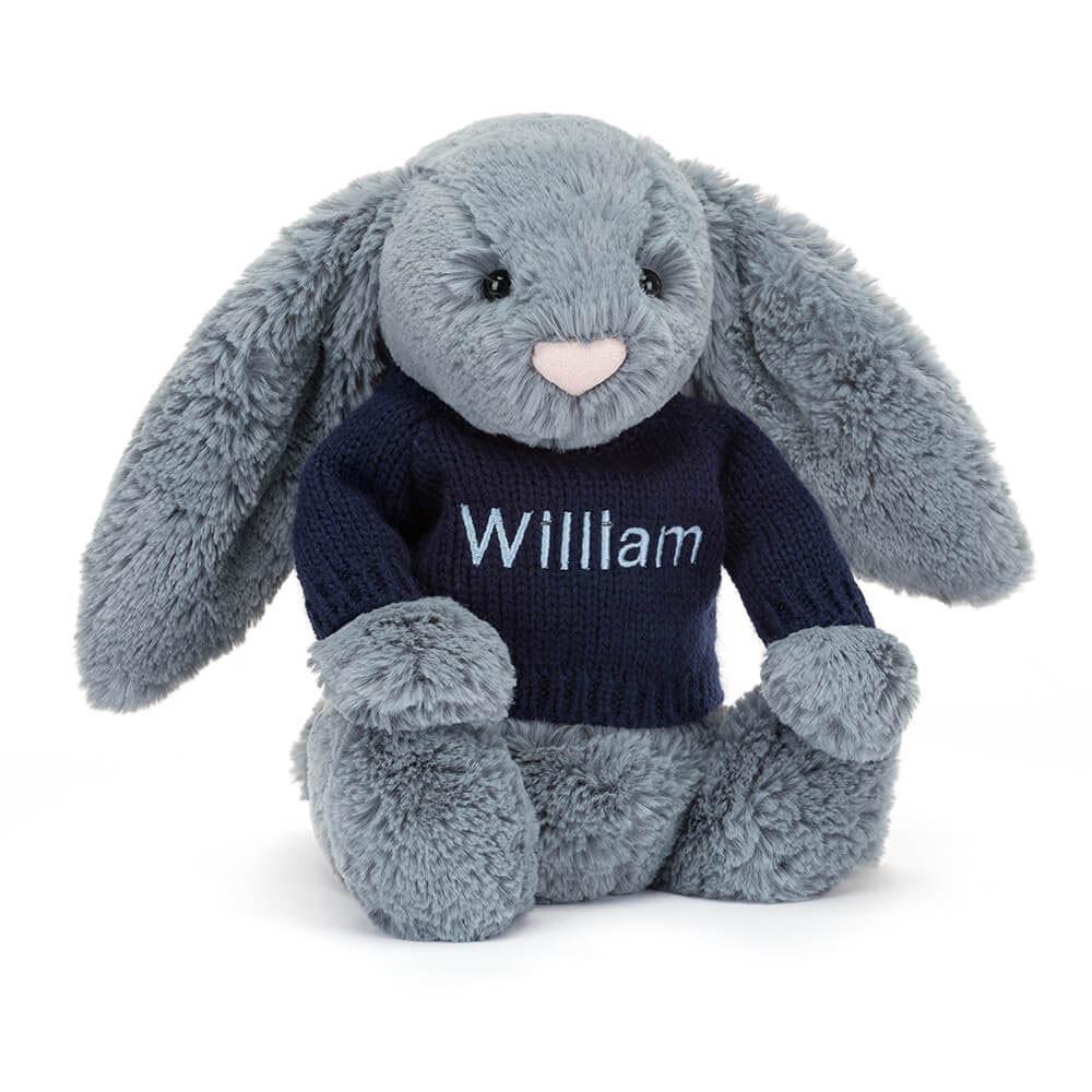 Dziecko Jellycat Bashful Dusky Króliczek,31cm x 12cm x 9cm Niebieskie | Polska  PEID-32406