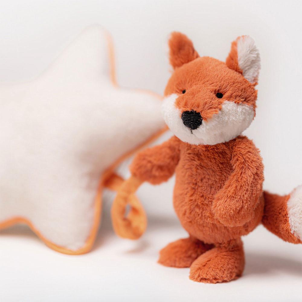 Dziecko Jellycat Bashful Fox Cub Musical Pull,30cm x 20cm x 6cm Pomarańczowe | Polska  QZTX-40213