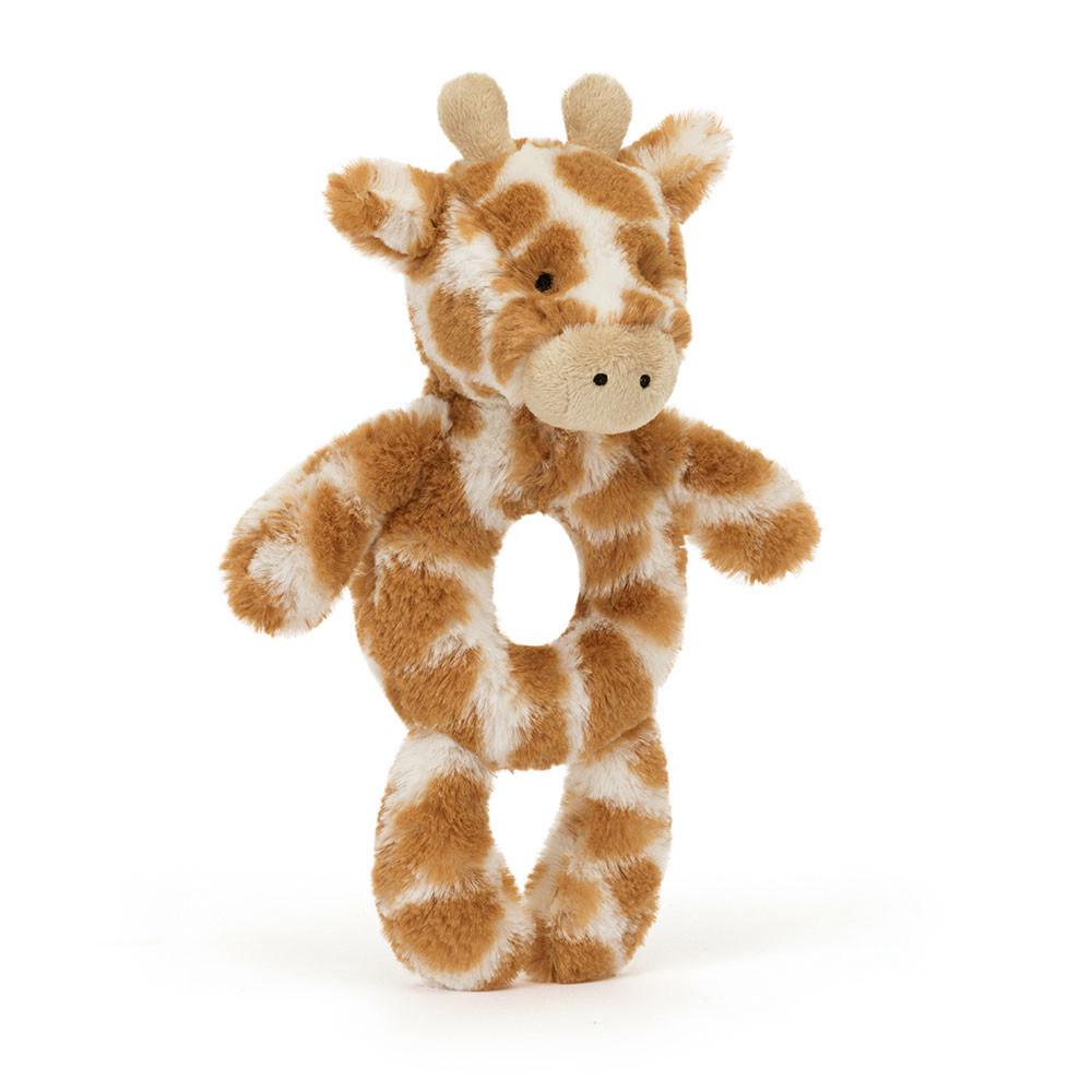 Dziecko Jellycat Bashful Giraffe Ring Rattle,18cm x 8cm x 2cm Pomarańczowe | Polska  GHMF-48092