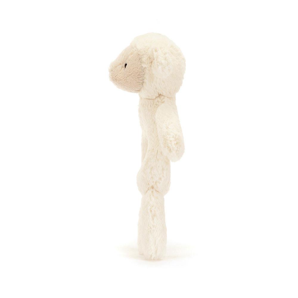 Dziecko Jellycat Bashful Lamb Ring Rattle,18cm x 8cm x 2cm Białe | Polska  KITA-28461