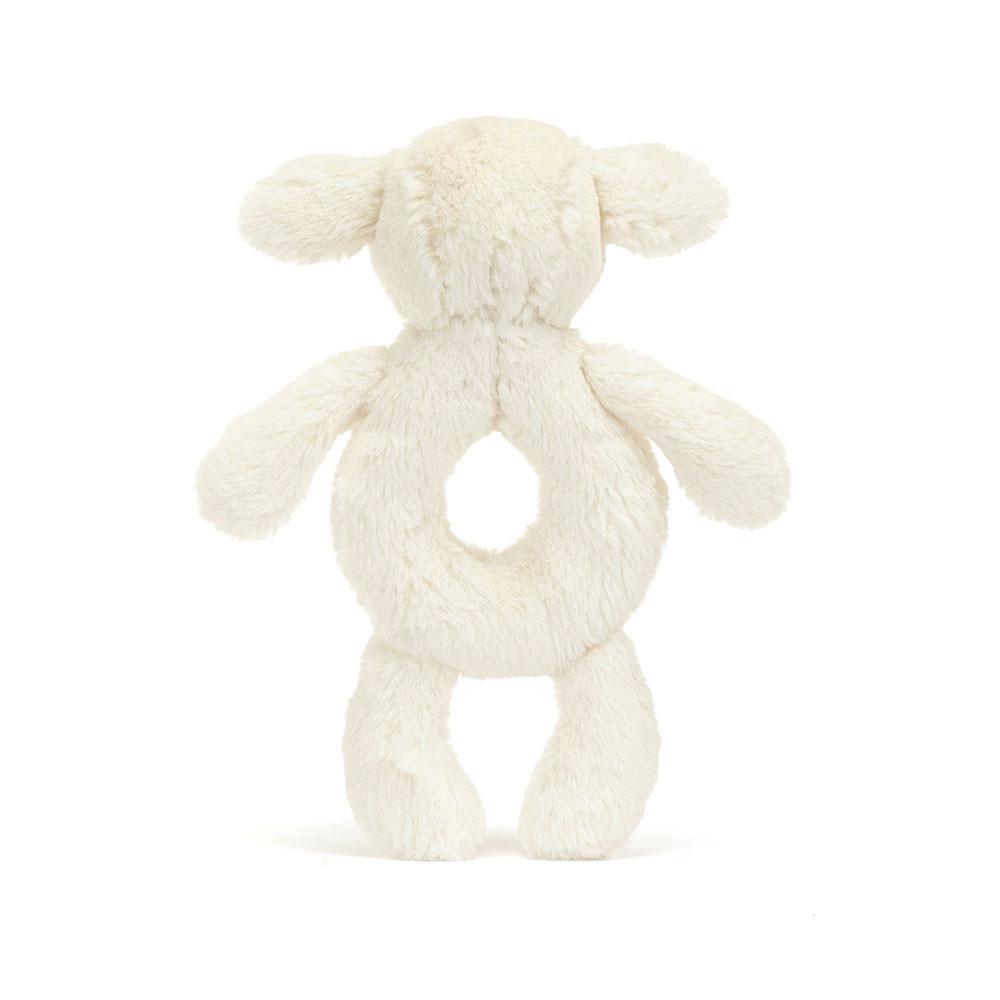 Dziecko Jellycat Bashful Lamb Ring Rattle,18cm x 8cm x 2cm Białe | Polska  KITA-28461