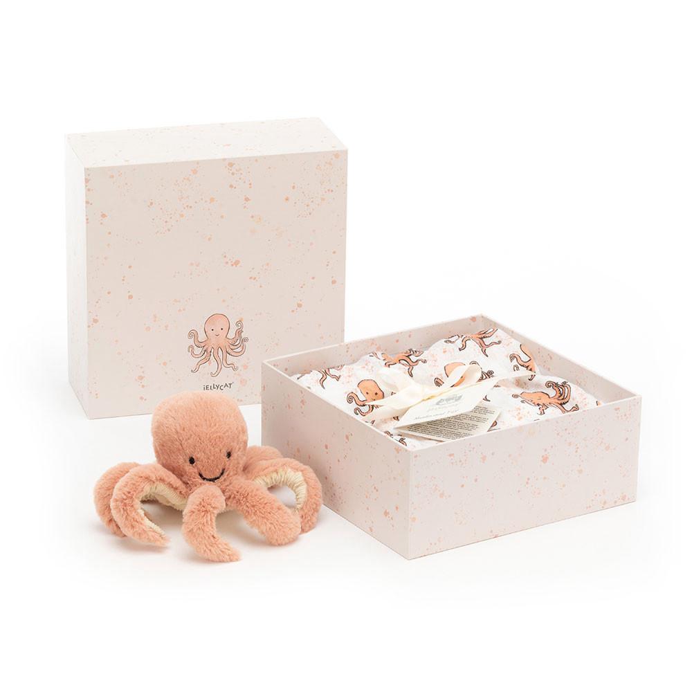 Dziecko Jellycat Odell Octopus Gift Set,18cm x 18cm x 8cm Pomarańczowe | Polska  NOCP-56837