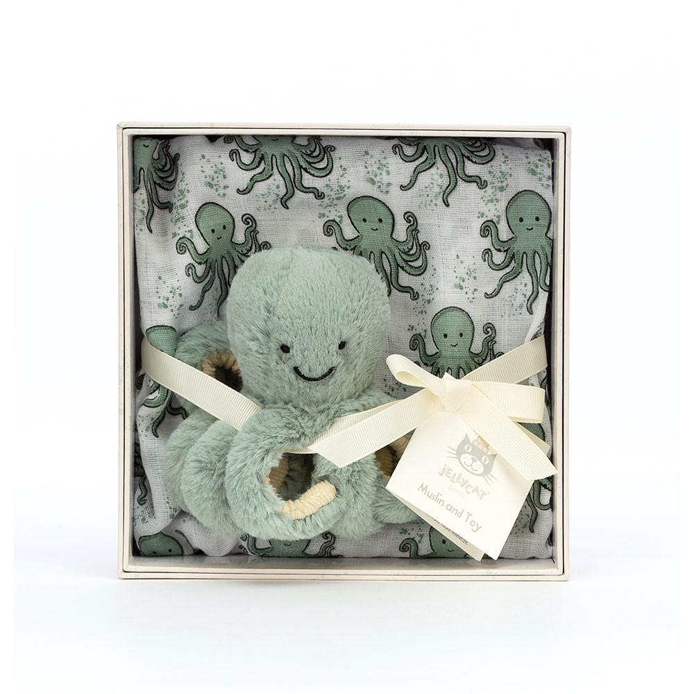 Dziecko Jellycat Odyssey Octopus Gift Set,18cm x 18cm x 8cm Zielone | Polska  NJMK-27481