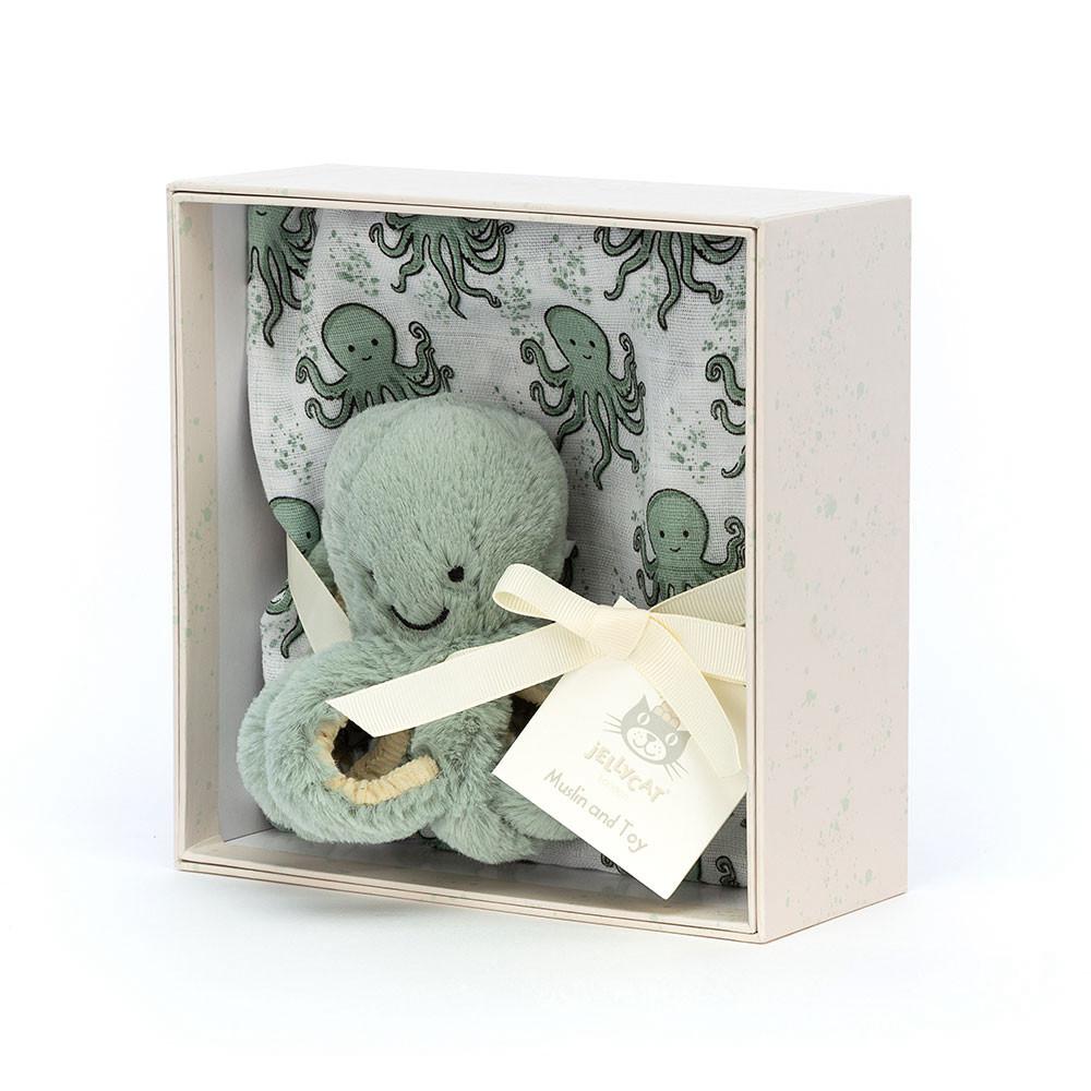 Dziecko Jellycat Odyssey Octopus Gift Set,18cm x 18cm x 8cm Zielone | Polska  NJMK-27481