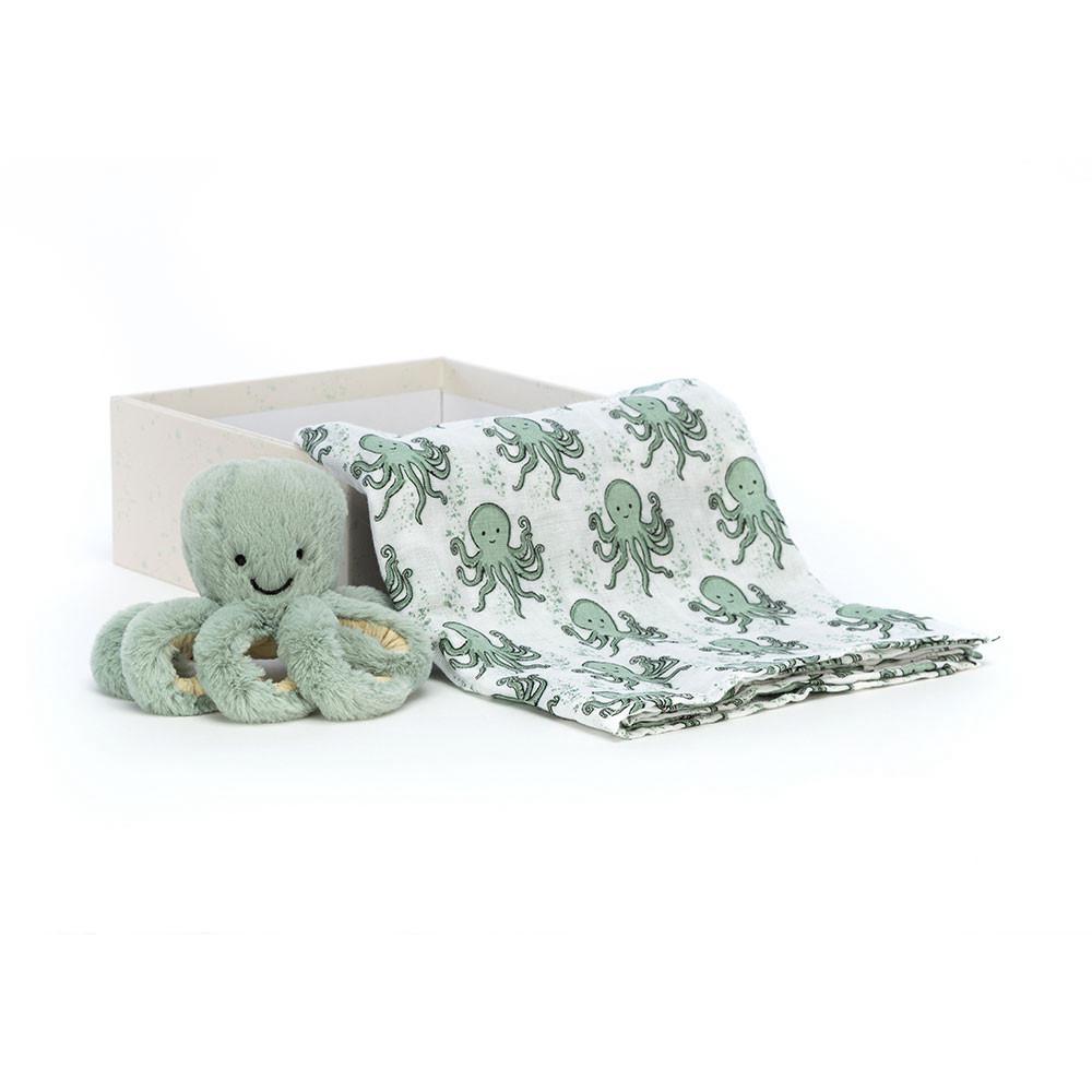 Dziecko Jellycat Odyssey Octopus Gift Set,18cm x 18cm x 8cm Zielone | Polska  NJMK-27481