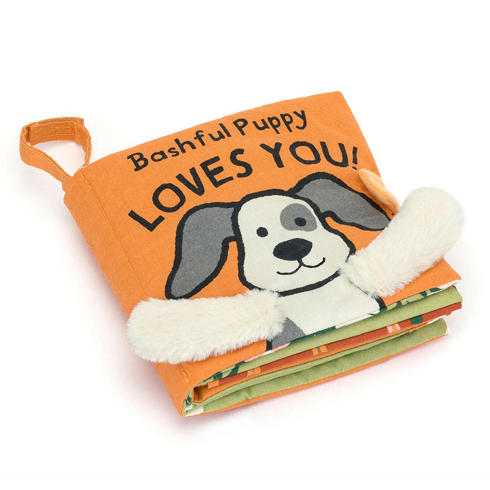 Książeczka Jellycat Bashful Puppy Loves You,15cm x 15cm x 5cm Białe | Polska  SMFP-30849