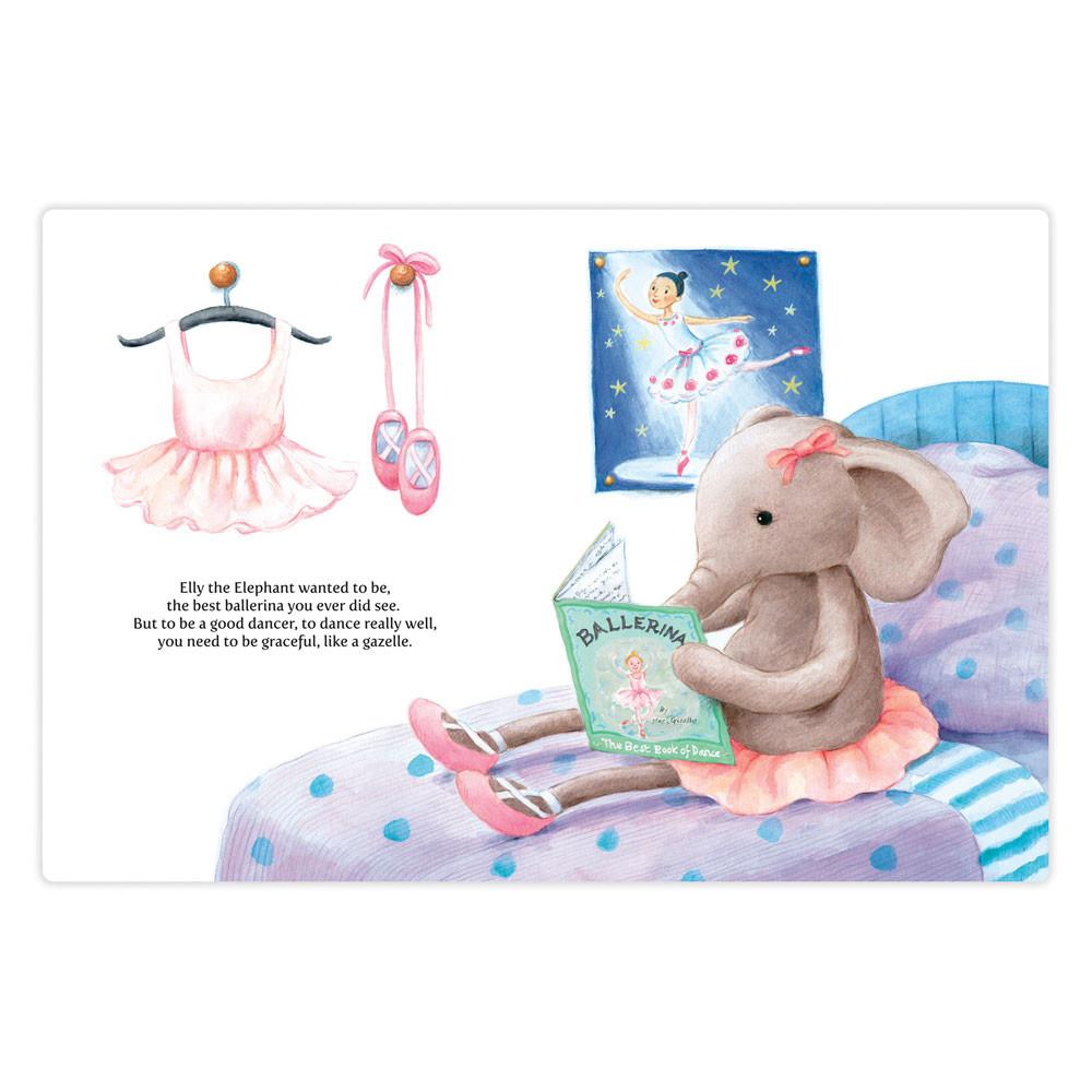 Książeczka Jellycat Elly Ballerina,29cm x 22cm x 1cm Różowe | Polska  QMIN-54817