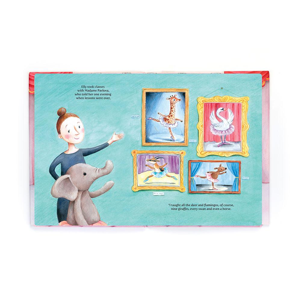 Książeczka Jellycat Elly Ballerina,29cm x 22cm x 1cm Różowe | Polska  QMIN-54817