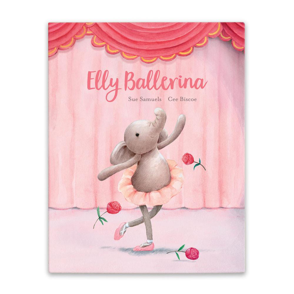 Książeczka Jellycat Elly Ballerina,29cm x 22cm x 1cm Różowe | Polska  QMIN-54817