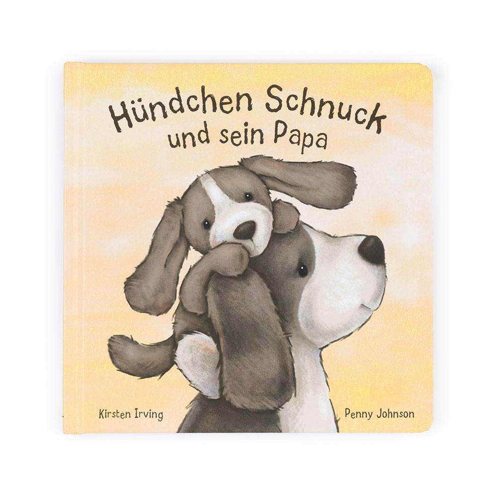 Książeczka Jellycat Hündchen Schnuck und sein Papa Buch,21cm x 21cm x 2cm Brązowe | Polska  BRJN-13548