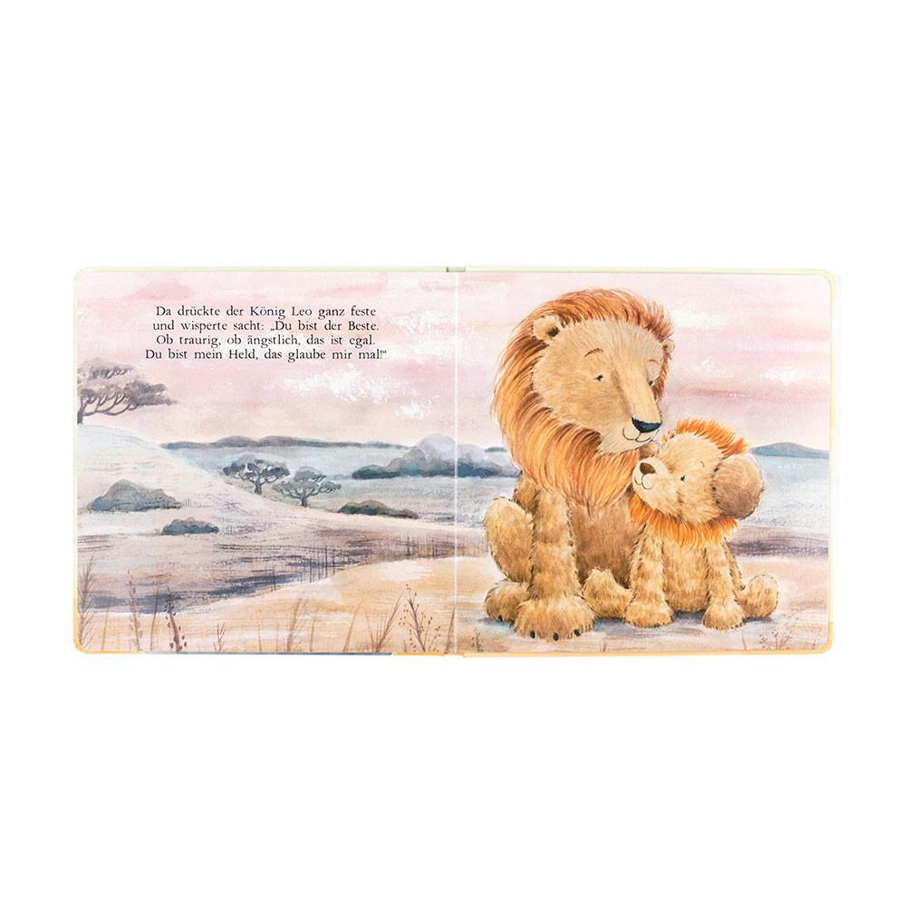 Książeczka Jellycat Leo, Der Mutige Löwe Buch,23cm x 23cm x 2cm Żółte | Polska  CQYA-41937