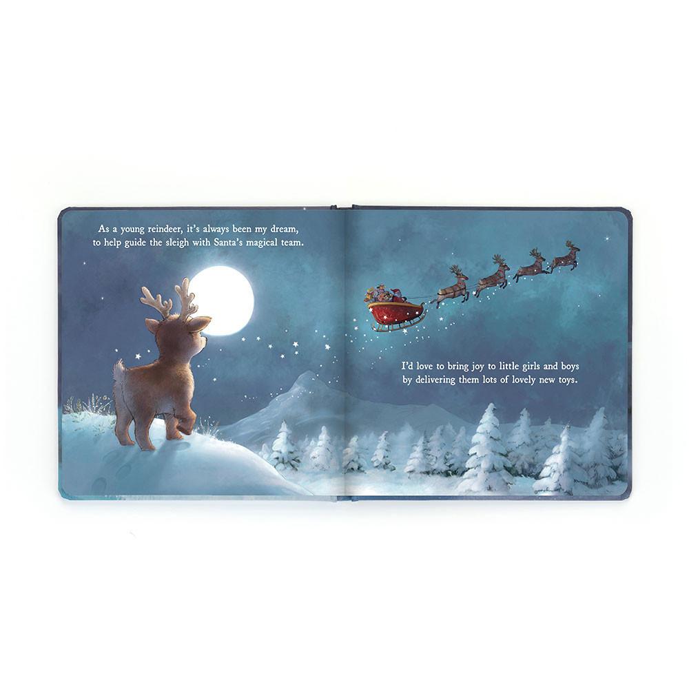 Książeczka Jellycat Mitzi Reindeer's Dream,21cm x 21cm x 2cm Niebieskie | Polska  LRSX-46950