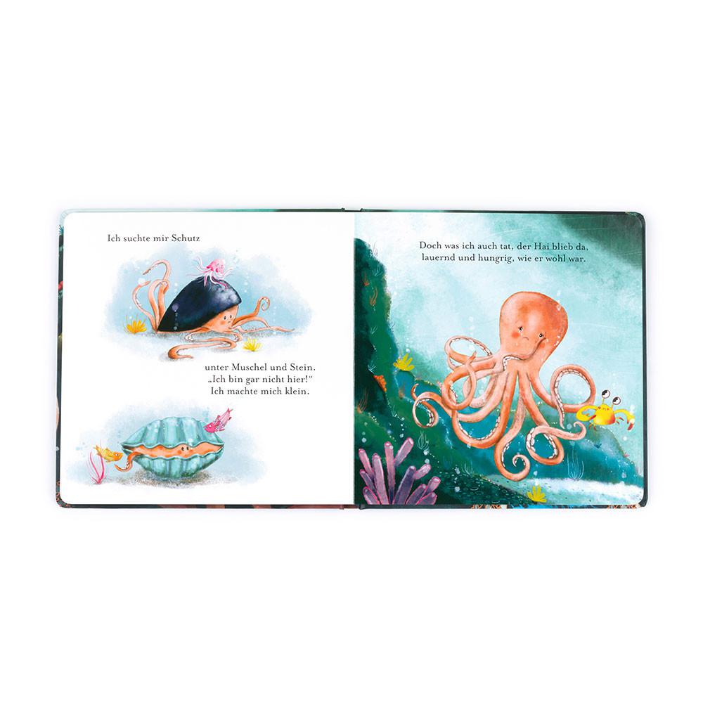 Książeczka Jellycat Odell, Der Furchtlose Oktopus Buch,23cm x 23cm x 2cm Pomarańczowe | Polska  KAMX-73902