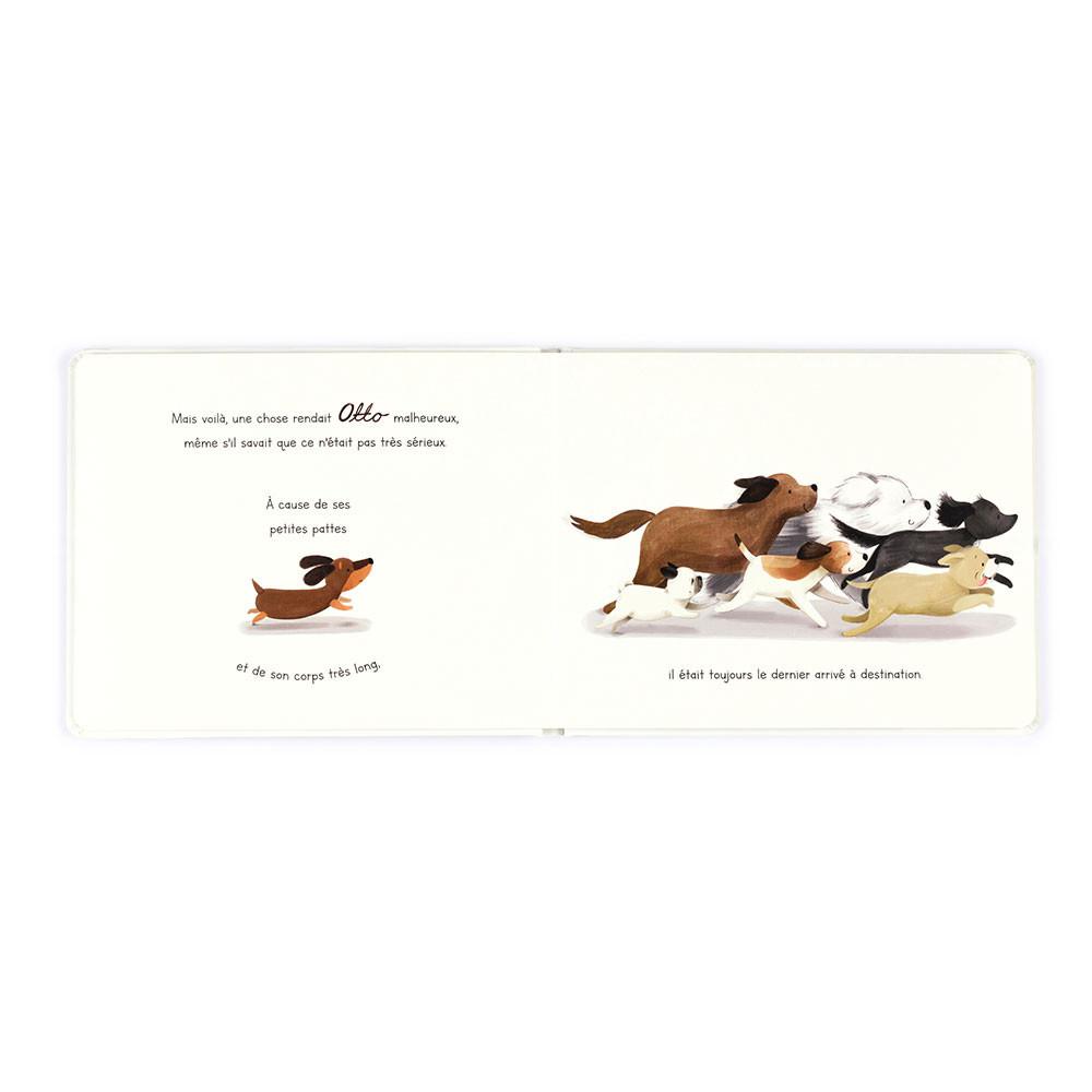 Książeczka Jellycat Otto Le Petit Chien Saucisse Livre,18cm x 23cm x 2cm Białe | Polska  UQYS-15796